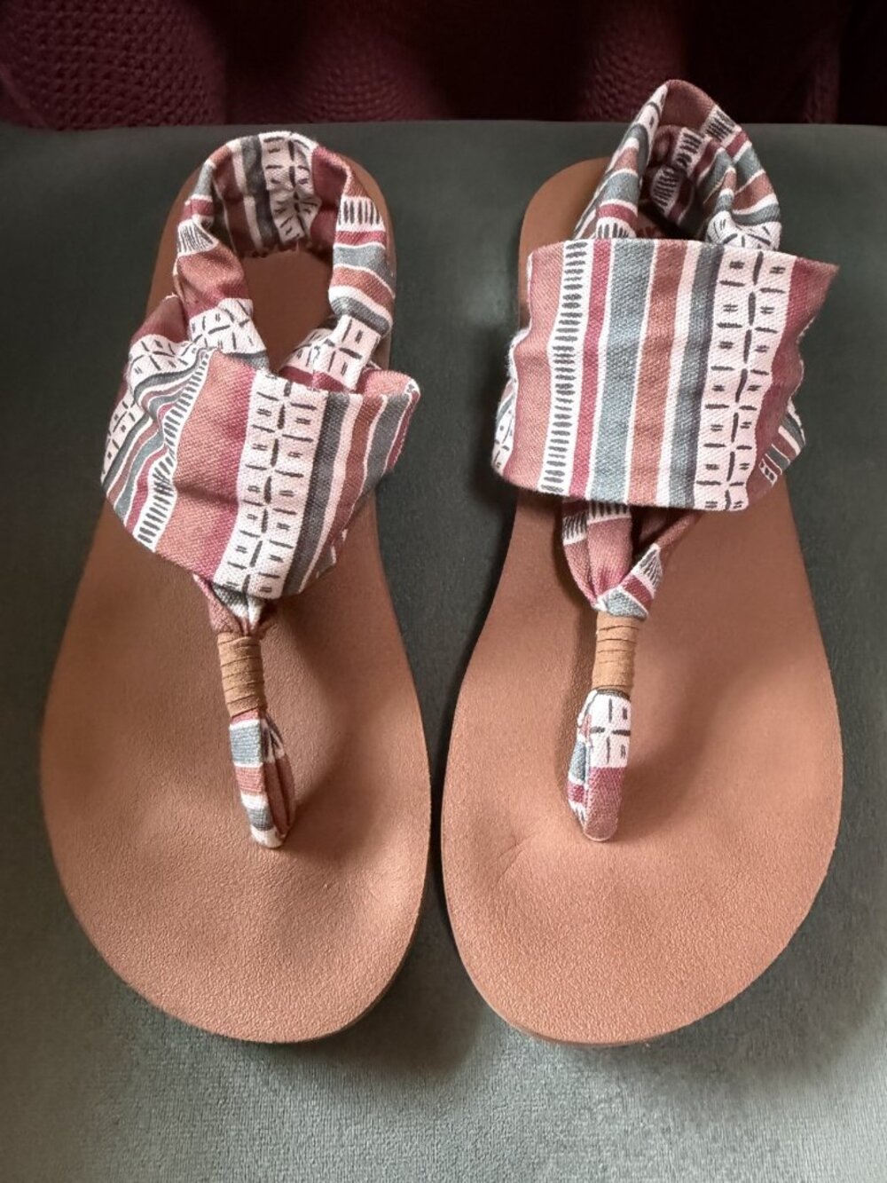 Sanuk W Sling St Dash and Stripe Yoga Sandal Women's 8